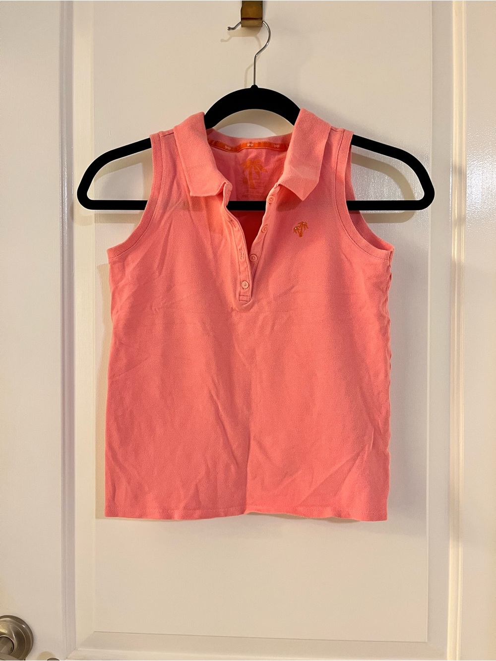 Vintage Gap Y2K coral sleeveless polo shirt with collar
